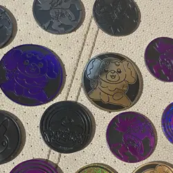 Pokemon TCG Flip Coin Lot 19 Multicolor Plastic Holofoil Embossed Pikachu Eevee - Image 3