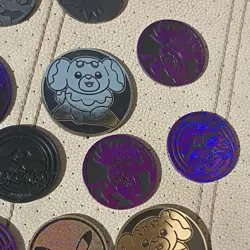 Pokemon TCG Flip Coin Lot 19 Multicolor Plastic Holofoil Embossed Pikachu Eevee - Image 4