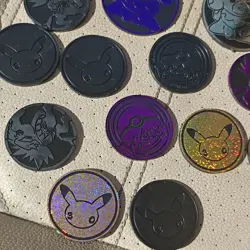 Pokemon TCG Flip Coin Lot 19 Multicolor Plastic Holofoil Embossed Pikachu Eevee - Image 5