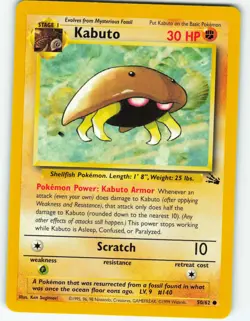 Kabuto - 50/62 Fossil Set - Pokemon TCG - 1999 - Image 1