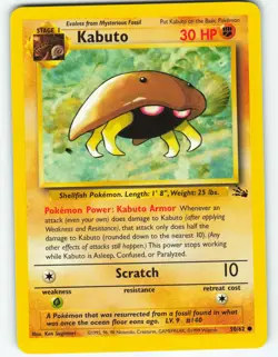 Kabuto - 50/62 Fossil Set - Pokemon TCG - 1999 - Image 1