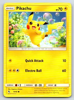 Pokemon - Pikachu 19/68 Common Hidden Fates - NM - Image 1