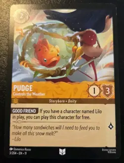 Pudge - Controls The Weather 3/204 Uncommon Winterspell Disney Lorcana TCG - Image 1