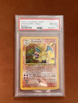 2000 Pokemon Base Set 2 Holo Charizard #4 PSA 8 Perfect Swirl - Image 2