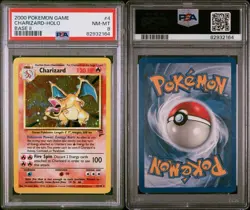 [PSA 8] Pokemon Charizard #4/130 Holo - Base Set 2 2000 🔥 - Image 3