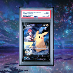 2021 POKEMON JPN SWORD & SHIELD VMAX CLIMAX #222 FULL ART/PIKACHU V PSA 10 - Image 1