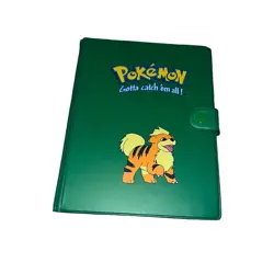 Pokemon Trading Card Game Collectible Binder - Growlithe, Green - Vintage Rare - Image 1