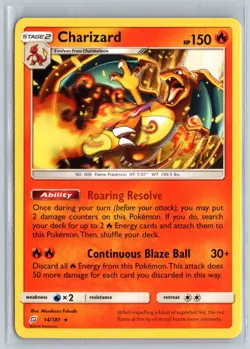 Charizard Rare SM - Team Up 14/181 NM - Image 1