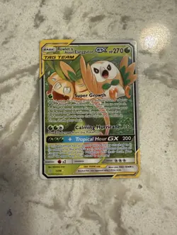Rowlet & Alolan Exeggutor GX 1/236 Sun and Moon Unified Minds Tag Team NM - Image 2