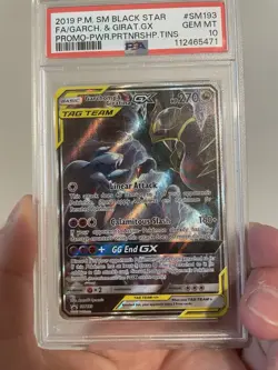 PSA 10 GARCHOMP & GIRATINA GX SM193 BLACK STAR PROMO SUN & MOON TAG TEAM POKEMON - Image 1