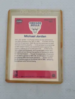 Michael Jordan 1986 Fleer Rookie Card #8 Of 11 Sticker NM/Mint - Image 2