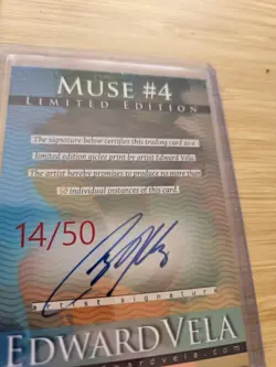 Muse #4 Art Card Limited 14/50 Edward Vela Signed (Censored) - Image 2