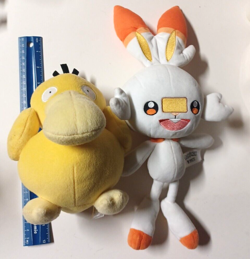 Pokemon WCT 2020 Scorbunny 14" & Psyduck Plush Doll Stuffed Animal Bunny Rabbit - Image 1