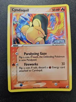 Pokemon EX Unseen Forces Cyndaquil Stamped Reverse Holo 54/115 NEAR MINT - Image 1