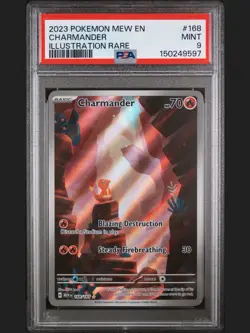 2023 Pokemon Charmander 168/165 Sv: Scarlet & Violet 151 Holo PSA 9 - Image 1