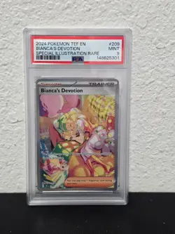 PSA 9 MINT Bianca's Devotion 209/162 Temporal Forces SIR Pokemon TCG - Image 1