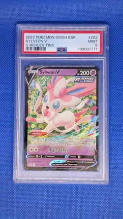 2022 Pokemon Sylveon V SWSH202 SWSH Sword & Shield Black Star Promo PSA 9 - Image 1