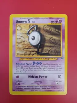 Unown G - 27/105 - Pokemon Neo Destiny Unlimited Rare WOTC HP Free Ship! - Image 1
