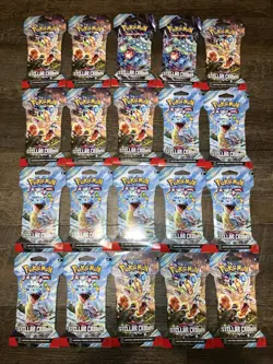 Pokemon Stellar Crown 20 Sleeve Booster Pack Lot ***NEW*** - Image 1