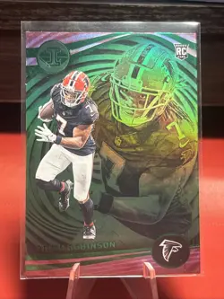 2023 Panini Illusions #6 Bijan Robinson Emerald Trophy Collection RC - Image 1