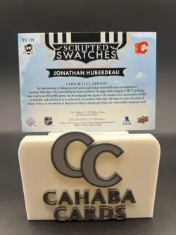 2023-24 Upper Deck The Cup GAME-USED Jonathan Huberdeau /35 Patch Auto Swatch - Image 2