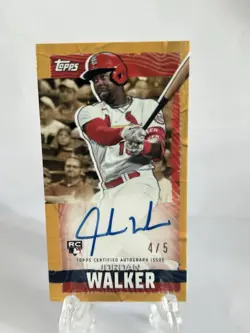 2023 Topps Rip #TRA-JW JORDAN WALKER Rookie RC Mini Auto Gold /5 SSP Rookie - Image 1