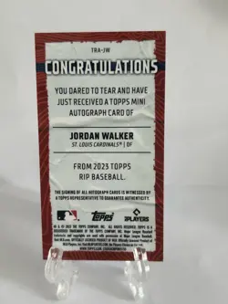 2023 Topps Rip #TRA-JW JORDAN WALKER Rookie RC Mini Auto Gold /5 SSP Rookie - Image 2