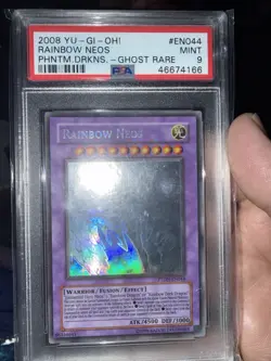 Yu-Gi-Oh! Rainbow Neos Ghost Rare PTDN-EN044 PSA 9 Mint Phantom Darkness 2008 - Image 1