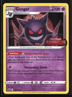 Pokemon Gengar SWSH241 Lost Origin Prerelease Holo Black Star Promo NM - Image 1
