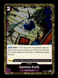 Gamma Knife (Pirate Foil) OP05-077 Premium Booster The Best Vol. 2 Foil (C) NM - Image 1