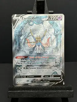 Zacian V GG48/GG70 Crown Zenith: Galarian Gallery Holo Card Pokemon TCG NM - Image 1