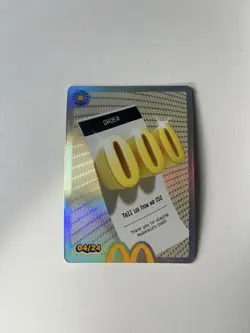 Mcdonalds Cards Order 000 Legendary Card 04/24 VERY RARE Unredeemed - Image 1