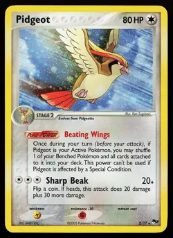 Pidgeot 2/17 Holo Rare POP Series 2 Pokemon Card - Image 1