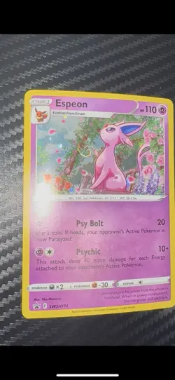 Espeon SWSH174 SWSH: Sword & Shield Promo Cards Holo With Swirl - Image 1