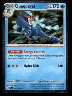 Quaquaval 054/198 Cosmos Holo Scarlet & Violet Promo Pokemon Card - Image 1