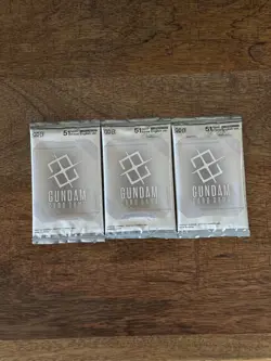Gundam Card Game Booster Pack Beta Edition Bandai English Sealed X 3 - Image 1