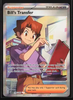 Pokemon Bill's Transfer 194/165 MEW EN-151 Ultra Rare Full Art Holo NM - Image 1