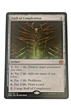 Staff of Compleation MTG Phyrexia: All Will Be One Regular Mythic 242/271 - Image 1