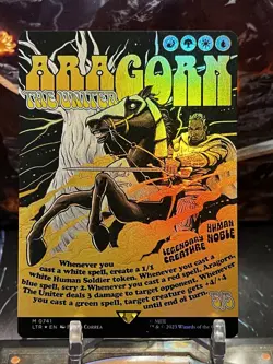 MTG | Aragorn, the Uniter (Borderless Poster) [LTR] ✨FOIL✨ - Image 1