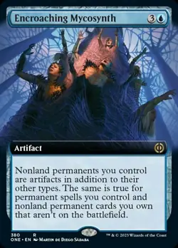 1 x Encroaching Mycosynth - Extended Art - Phyrexia: All Will Be One - NM-Mint - - Image 1