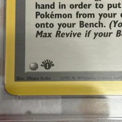 2000 Pokemon Gym Challenge Ist Edition Max Revive PSA 9 - Image 2