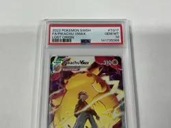 2022 POKEMON SWORD & SHIELD LOST ORIGIN #TG17 FA/PIKACHU VMAX LOST ORIGIN PSA 10 - Image 3