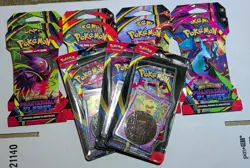 Pokemon Mega Evolution Phantasmal Flames 8x Sleeved Booster Pack Art Set +Bonus! - Image 1