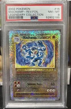 2002 Pokemon Legendary Collection #15 Machamp Legendary Collection PSA 8 - Image 1