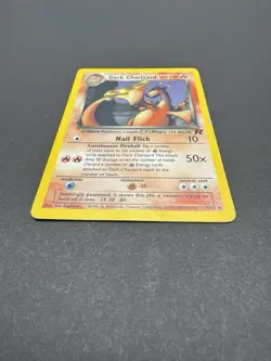 2000 Pokemon Dark Charizard HOLO 4/82 Team Rocket DMG (3 Creases Edge Whitening) - Image 2