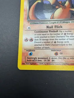 2000 Pokemon Dark Charizard HOLO 4/82 Team Rocket DMG (3 Creases Edge Whitening) - Image 4