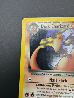 2000 Pokemon Dark Charizard HOLO 4/82 Team Rocket DMG (3 Creases Edge Whitening) - Image 5