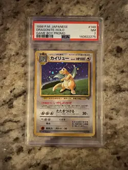 Pokemon 1998 Dragonite 149 Holo Game Boy Promo Japanese PSA 7 - Image 1