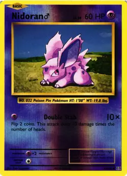 Pokemon TCG XY Evolutions Reverse Holo Nidoran 43/108 VLP - Image 1