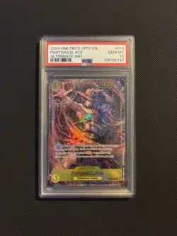 Portgas D Ace OP07-119 SEC Alt Art One Piece - PSA 10 Gem Mint - Image 1